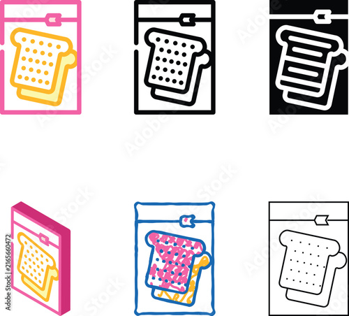 evacuated food styles color icon vector. evacuated food sign. isolated symbol illustration