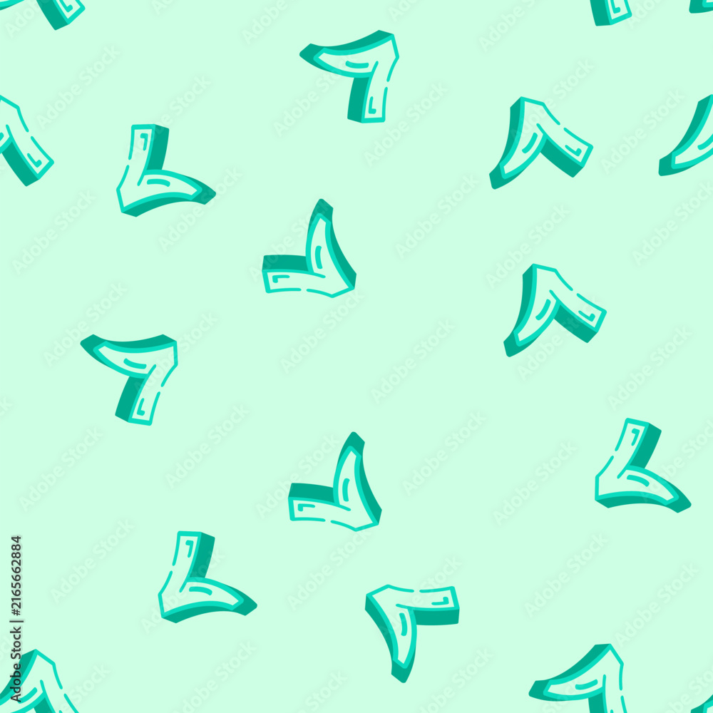 Obraz premium green check isometric seamless pattern. green check sign illustration