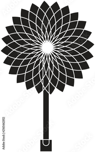 Abstract Black and White Flower Vector Illustration with Elegant Botanical Shapes and Minimalist Monochrome Floral Design:::