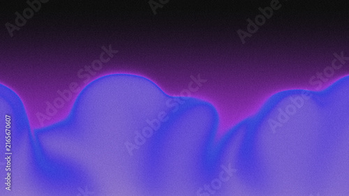 Abstract neon clouds background with fluid gradient and subtle grain  texture. Neon blue, purple, black, and violet colors	
