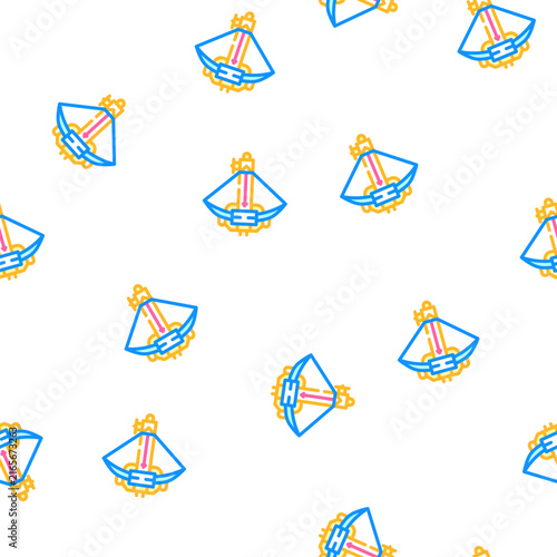 Fotografie ballista crossbow vector seamless pattern ballista crossbow sign illustration