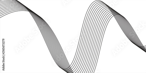 Luxury abstract gold wavy line pattern background design.