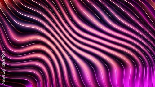 High-quality 4K abstract video animation featuring procedural JavaScript mesh gradients. A dynamic, smooth, and flowing wavy surface with metallic reflections and 3D fluid motion. 