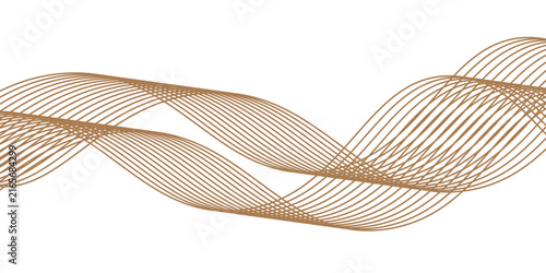 Luxury abstract gold wavy line pattern background design