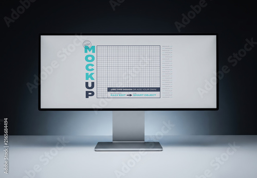 Modern Ultra Widescreen Monitor Mockup
