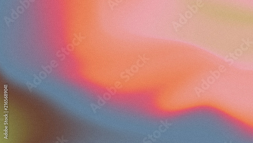 Abstract fluid background with grainy gradient. Pink, green, red, orange, beige, purple, brown colors