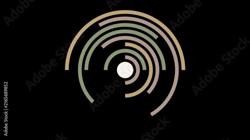 Animated GIF of a rotating semi-circular line loading icon in natural colors.