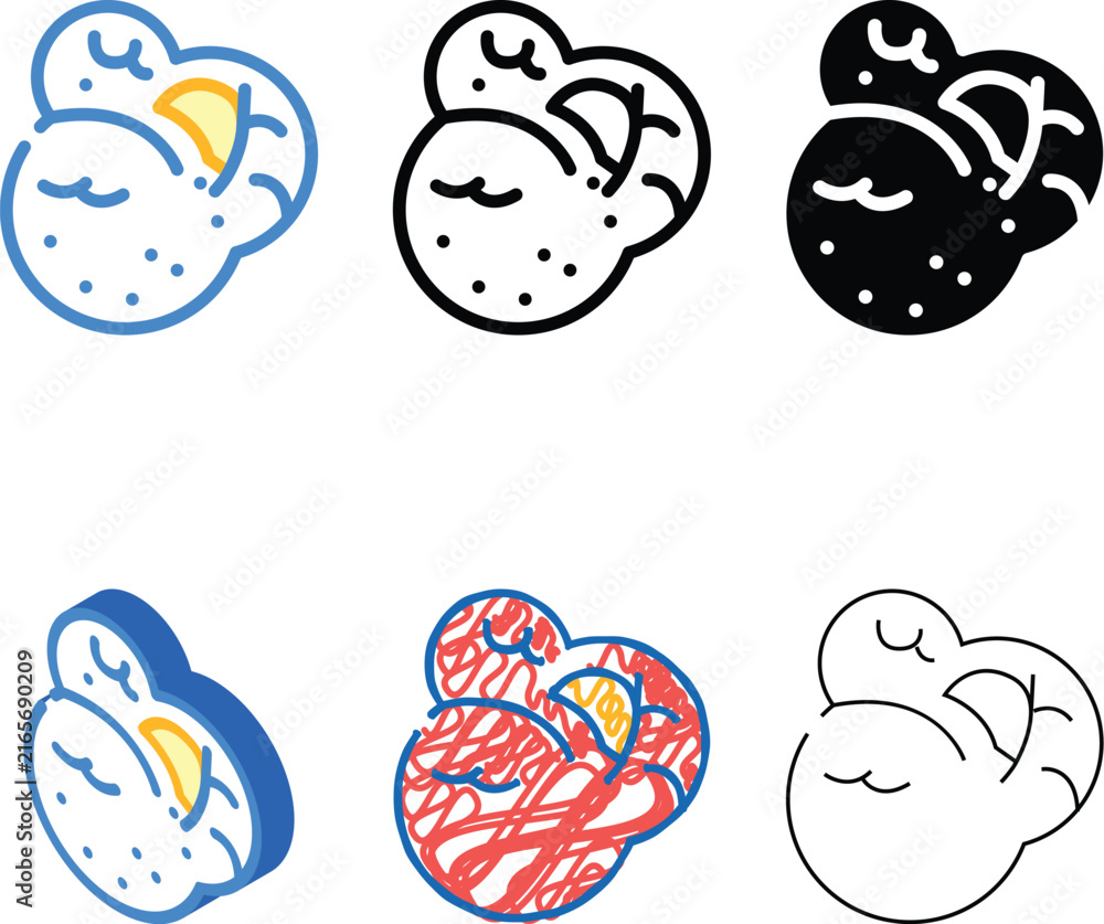 Fototapeta premium popcorn snack food color icon vector. popcorn snack minimal food sign. isolated symbol illustration