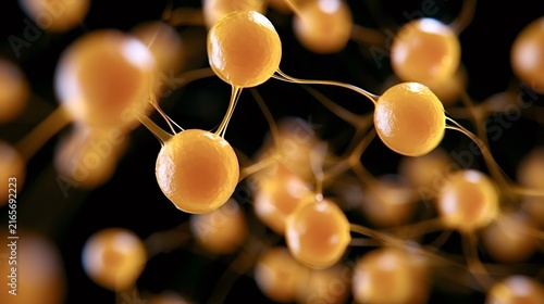 Connecting molecules forming a neural network structure