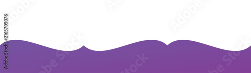 Purple wave pattern border with smooth curves on a plain white background