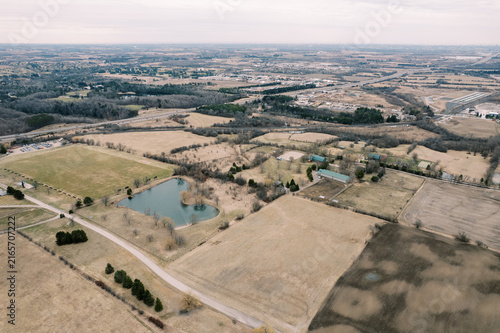 Photography Expansive Rural Landscape Near Toronto with Pond and Fields