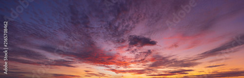 Fotografie Vibrant Sunset Sky with Colorful Clouds and Dramatic Twilight Gradient,A breatht