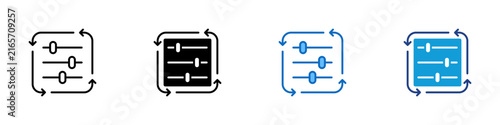 Konstfotografi Settings Adjustment Cycle Multiple Style Icon Design Vector - Sliders with bidir