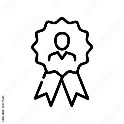 Фотография Person icon inside award ribbon representing winner or distinguished individual