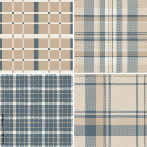 фотографія Elegant plaid pattern bundle prepared for wedding stationery