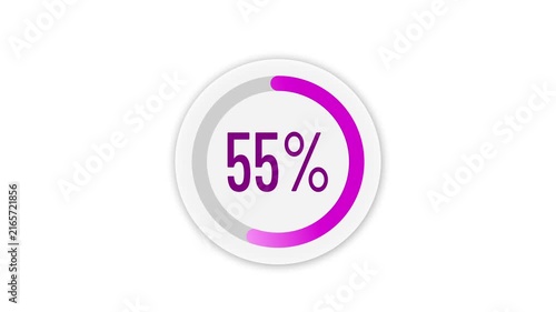 Circular Colorful Loading Indicator Collection. Dynamic progress rings with percentage counters, clean minimalist motion graphic style on white background. Progress Bar 4K. Minimalist 2D animation.