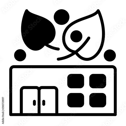 Green House Vector Icon