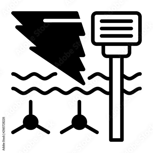 Tidal Power Vector Icon