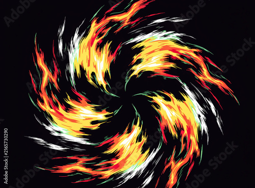 Dynamic Red and Orange Energy Explosion and Impact Flash Effect