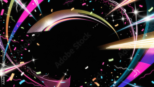 Dynamic Multi Color Speed Lines and Vortex Swirl Background