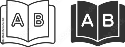 Bild auf Leinwand Glossary icon representing terminology, definitions, reference information, vocabulary, educational resources, and digital documentation