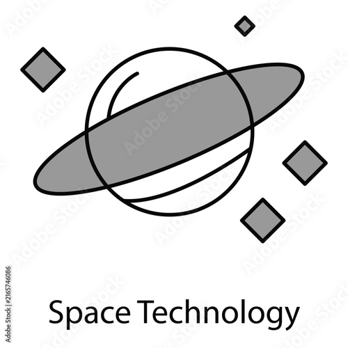 Space Technology Vector Icon Representing Advanced Aerospace Innovation