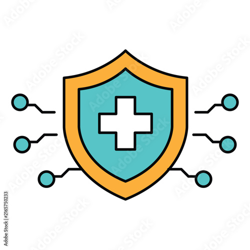 Digital Immune System Vector Icon For Intelligent Cybersecurity Defense
