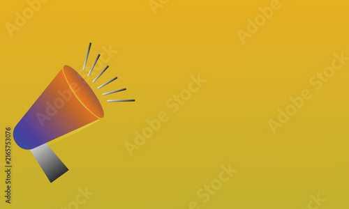 Modern Megaphone Announcement and Marketing Promotion Concept