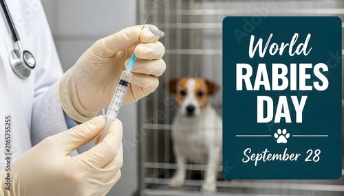 World Rabies Day greeting card banner vector design.