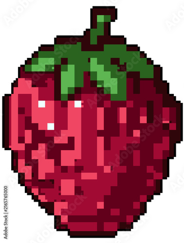Pixel art strawberry