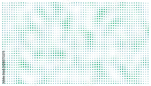Vector Field Grid of Rectangles - Abstract Green/Blue Rectangle Grid Art