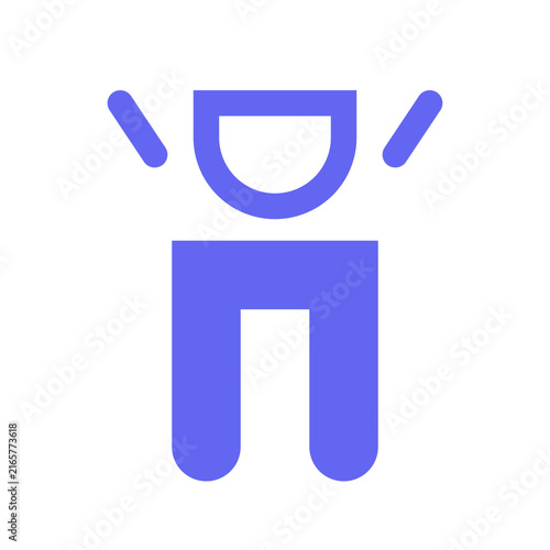 Modern stylized minimalist robot icon in flat vector design, perfect for technology concepts, digital branding, and futuristic innovation.