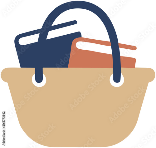 Shopping basket with books