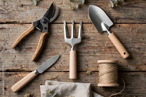 Gardening Tools Pruning Shears Trowel Fork Knife Twine Cloth