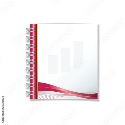gradient design notebook for bussiness purposes vector design
