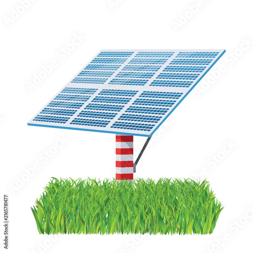 Solar Panel Isolated on White Background Vector Illustration
