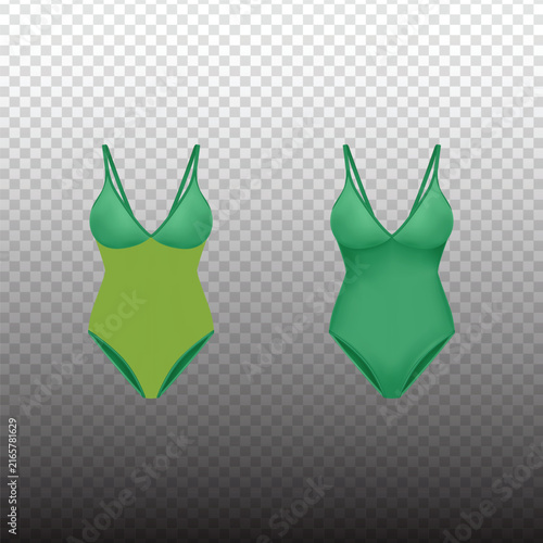 Pair of Swimsuits Vector Design Isolated on Transparent Background