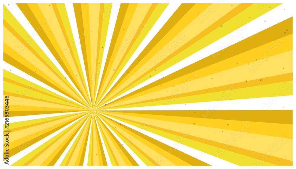 Obraz premium Bright yellow and gold sunburst effect with subtle speckles for cheerful graphic backgrounds.