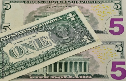 Images of banknotes from various countries. Photos of US dollars.
