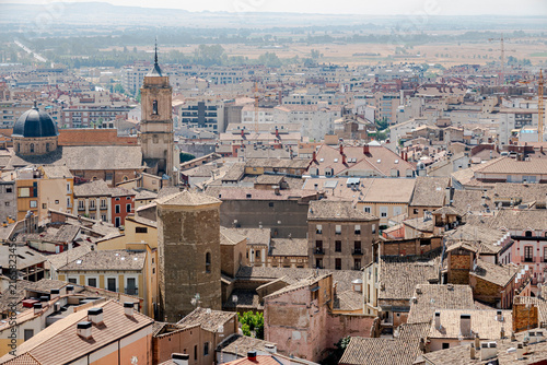 Картината върху платно Huesca, Spain, August 2022: Panoramic view of Huesca city and surrounding landsc