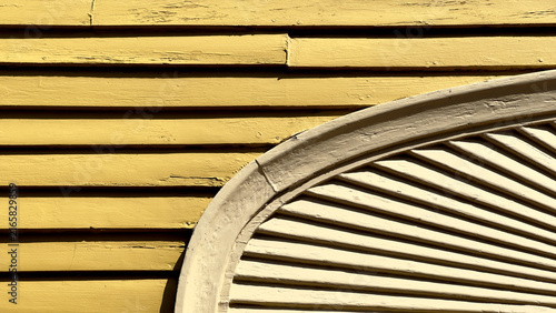 Federal Architecture Sunburst Fan Pediment Detail