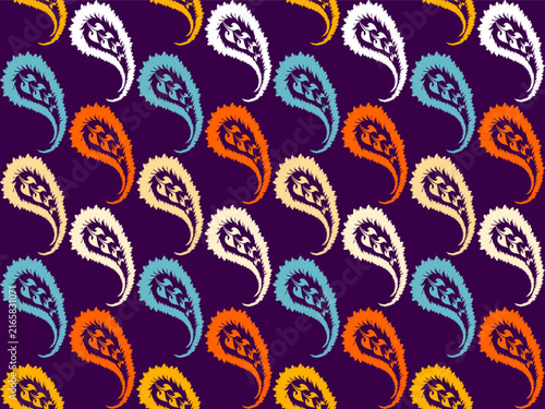 Paisley Thai-Inspired Ornamental Fabric Pattern 