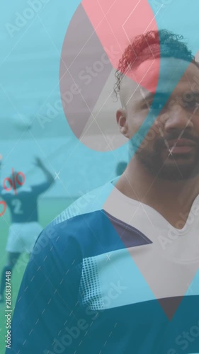 Animation of statistics over rugby players