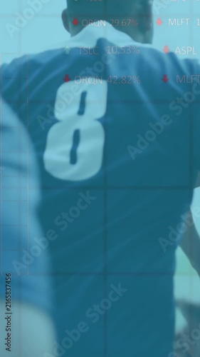 Animation of statistics over rugby players
