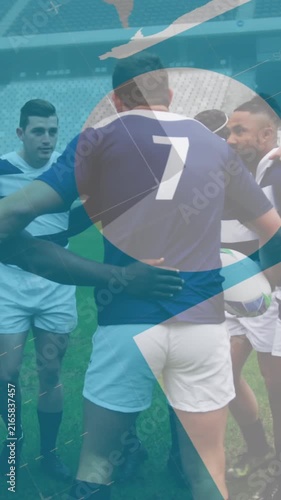 Animation of statistics over rugby players