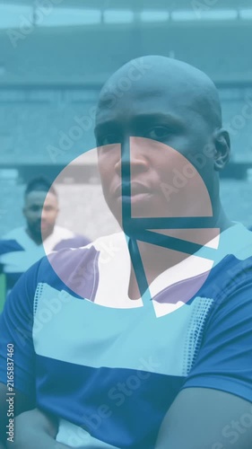 Animation of statistics over rugby players