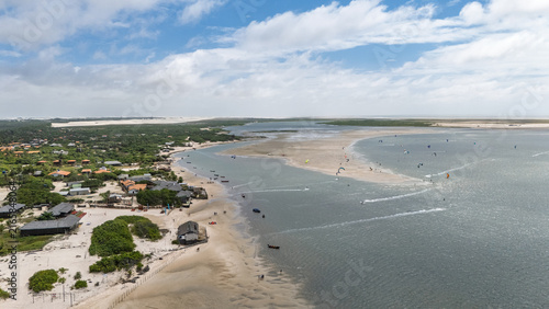 Kitesurfers on Coastal Shallows and Sand Flats, Atins, Maranhão