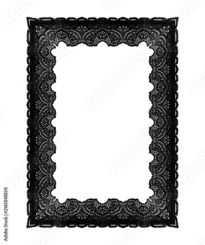 Black Dark Coquette Frame Romantic Floral Lace Transparent Dark Academia Gothic Vintage Banner For Invitation Poster and Photo