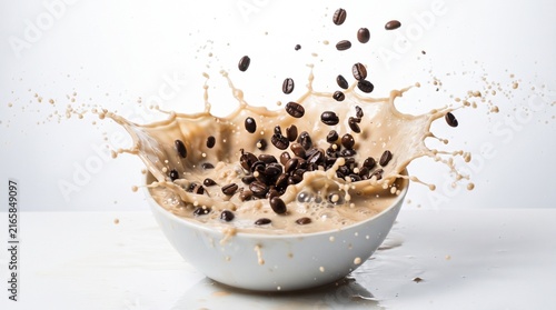 Dynamic Coffee Splash from Bowl