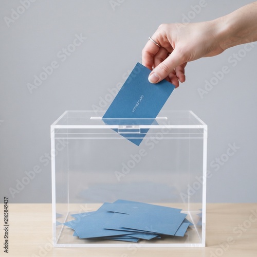  Hand Dropping Card into Acrylic Collection Box